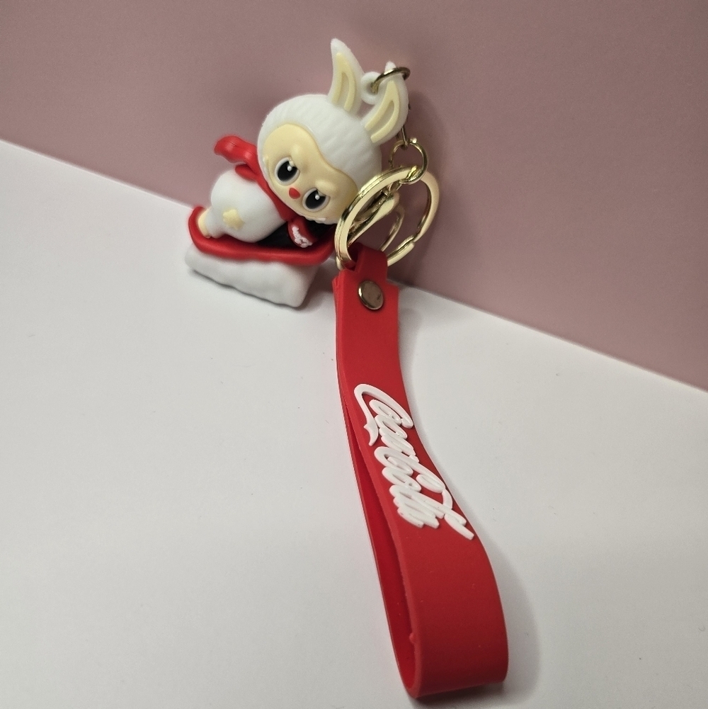 Labubu x Coca-Cola Keychain-Kawaii Cartoon Vinyl Figure Charm - Picture 2 of 2